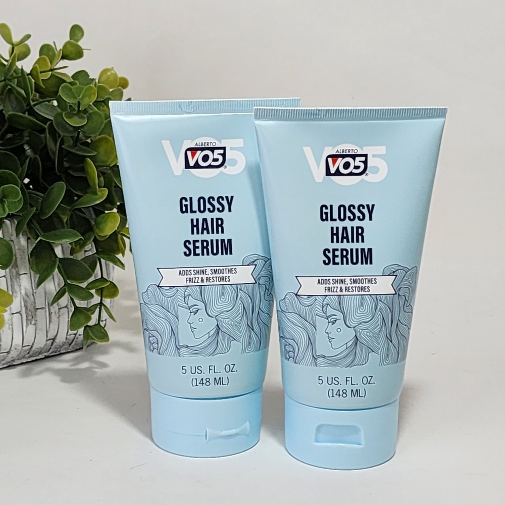 Alberto VO5 Glossy Hair Serum Adds Shine Smoothes Frizz and Restores - Lot of 2